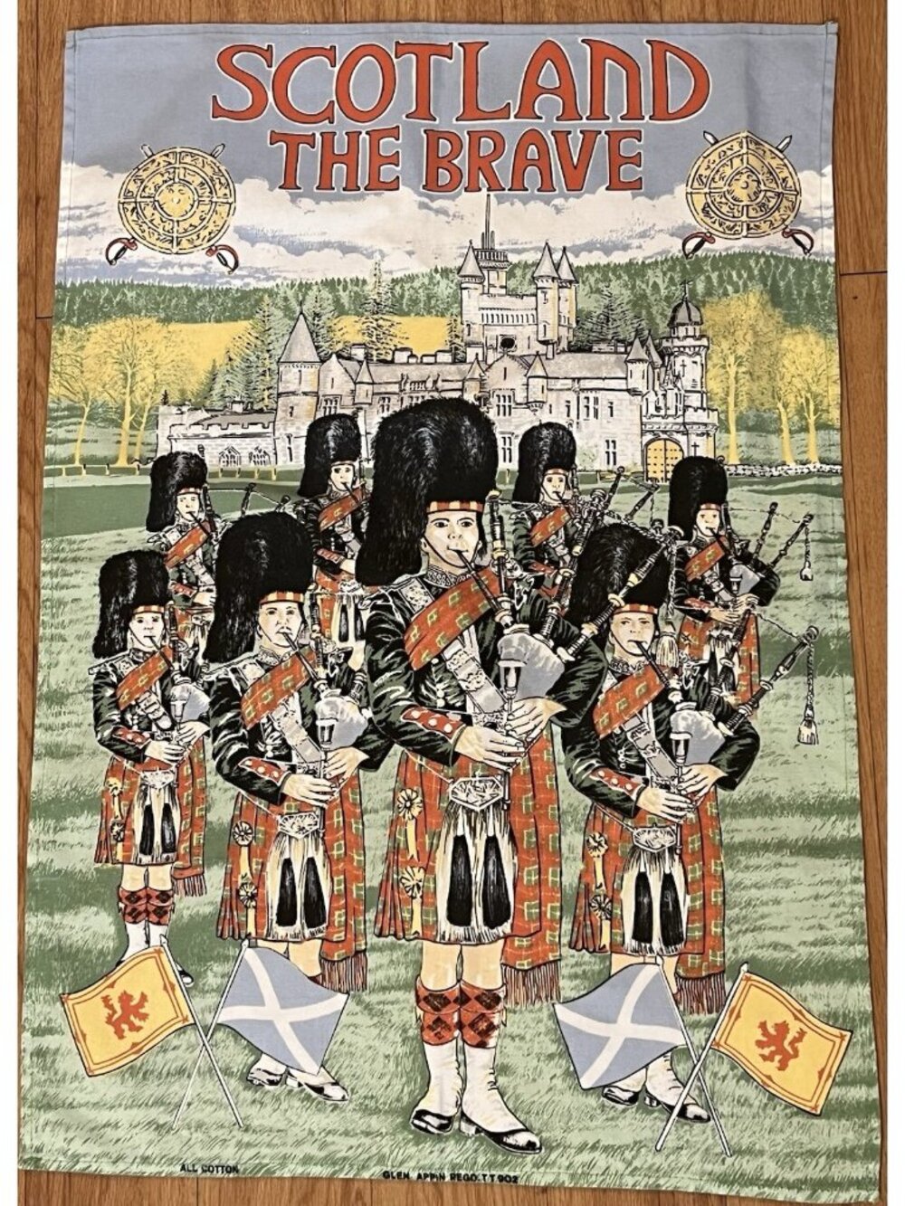 Scottish Traditional Scotland the BraveTea Towel 100% Cotton 19” X 28”